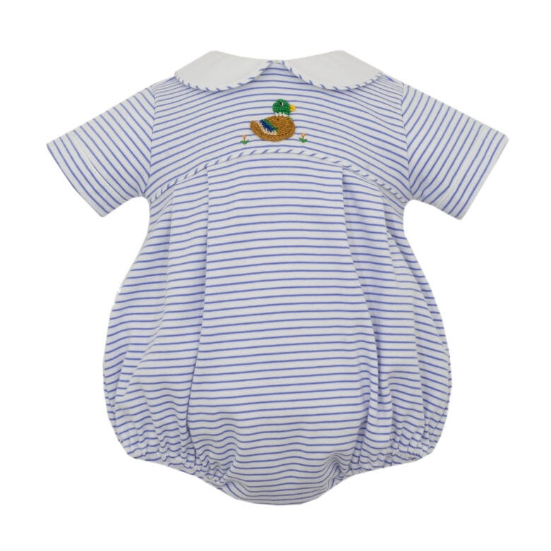 Petit Bebe Mallard Embroidered Bubble - Blue