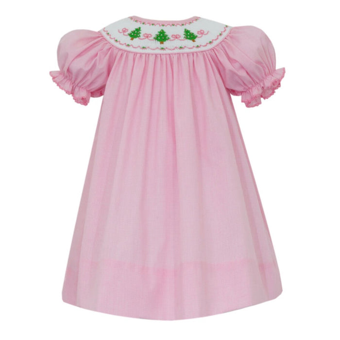 Petit Bebe Christmas Tree Dress - Pink