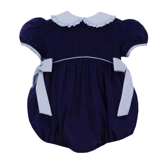 Petit Bebe Girls Corduroy Bubble - Navy