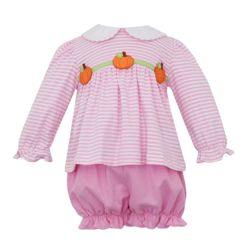 Claire & Charlie Pumpkin Bloomer Set - Pink