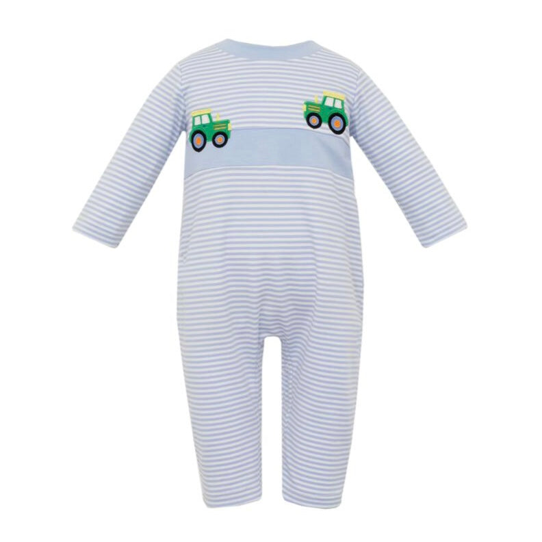 *Pre-Sale* Claire & Charlie Tractors Romper - Blue