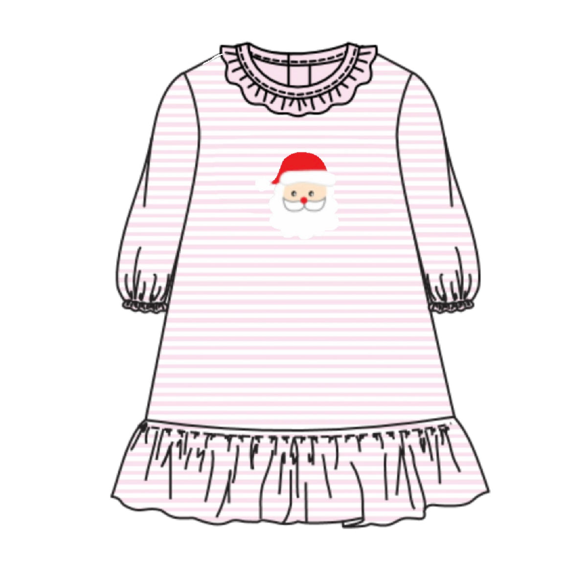 *Pre-Sale* Luigi Kids Santa Dress - Pink