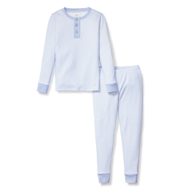 Petite Plume Long Pajamas - Blue Stripe