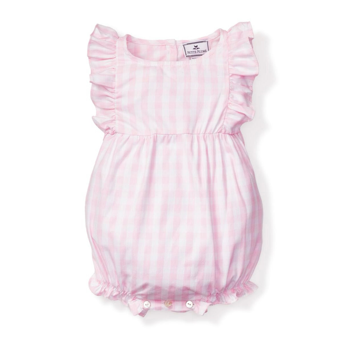 *Pre-Sale* Petite Plume Ruffled Bubble - Pink Gingham