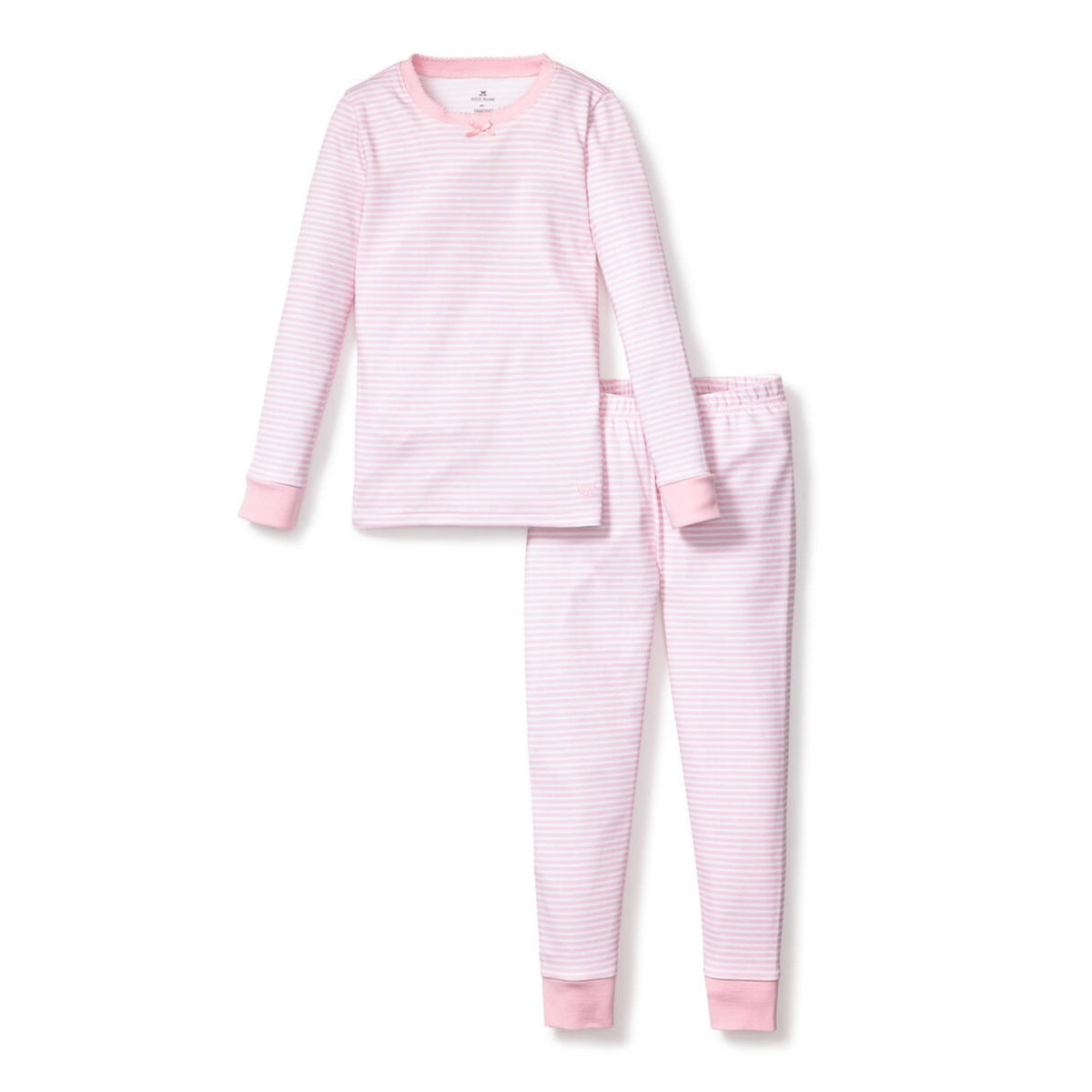 Petite Plume Long Pajamas - Pink Stripe