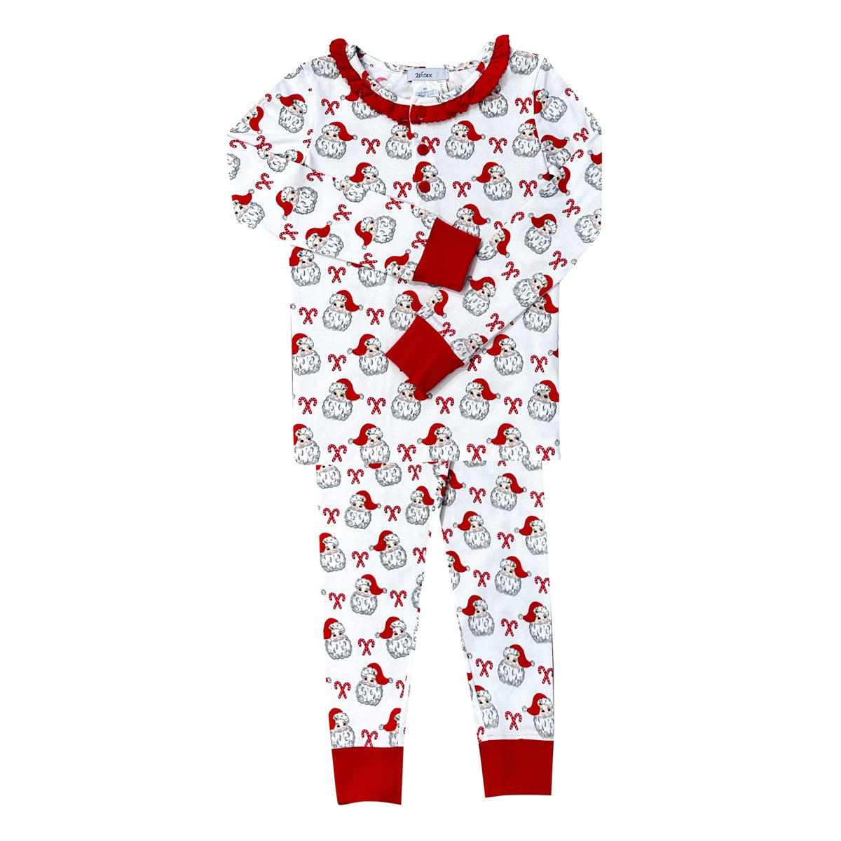 *Pre-Sale* Ishtex Girls Santa Pajama Set - Red