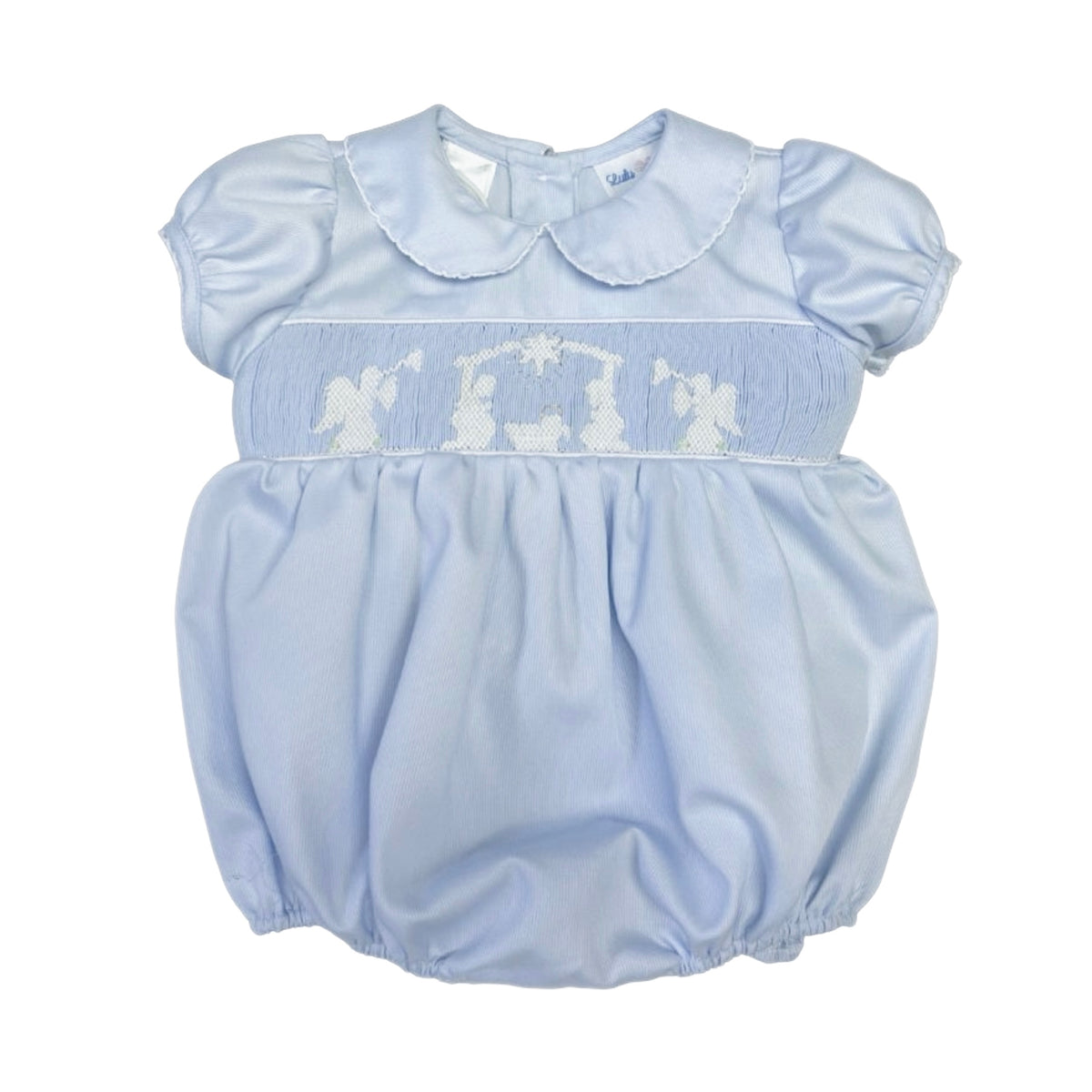 *Pre-Sale* Lulu Bebe Girls Nativity Collared Bubble - Blue