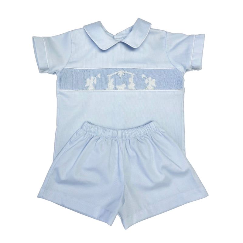 *Pre-Sale* Lulu Bebe Nativity Short Set - Blue