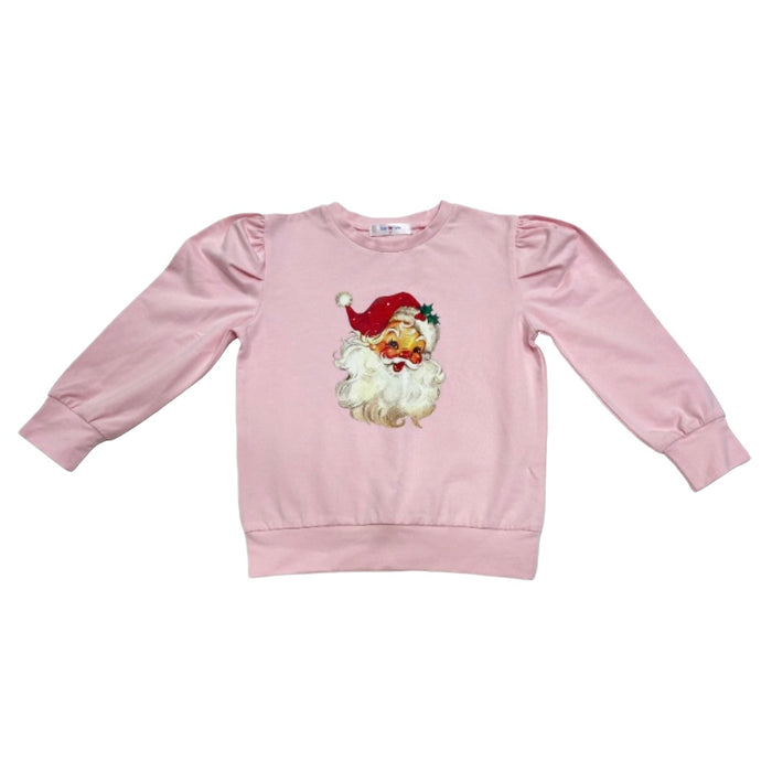 *Pre-Sale* LB Kids Santa Sequin Shirt - Pink