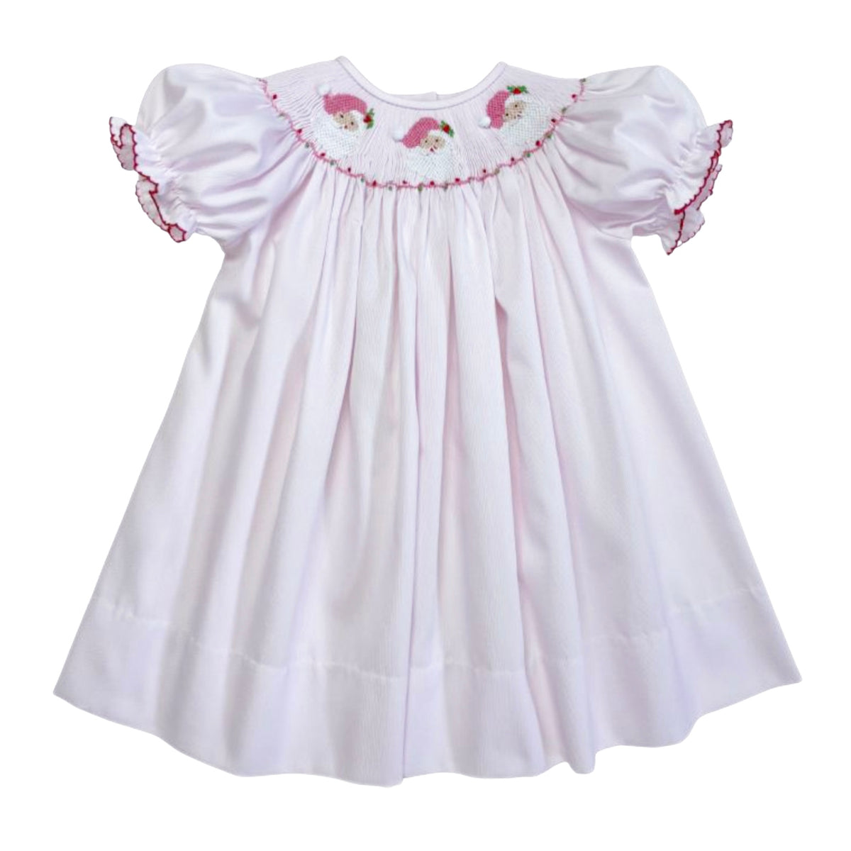 *Pre-Sale* Lulu Bebe Santa Claus Smocked Dress - Pink