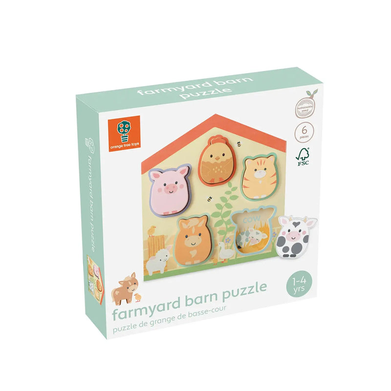 *Pre-Order* Orange Tree Toys Farmyard Barn Shape Puzzle