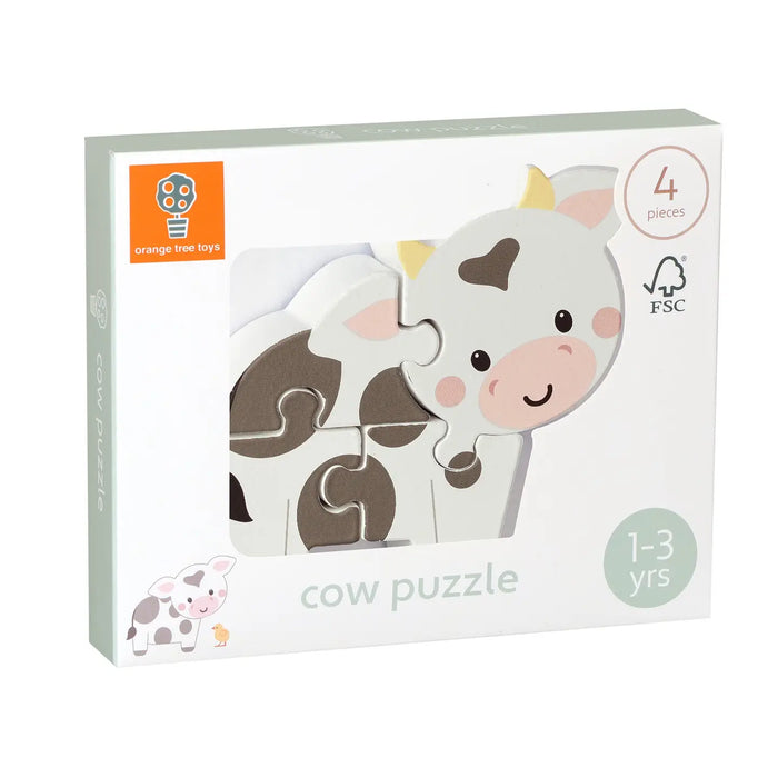 *Pre-Order* Orange Tree Toys Cow Wooden Puzzle