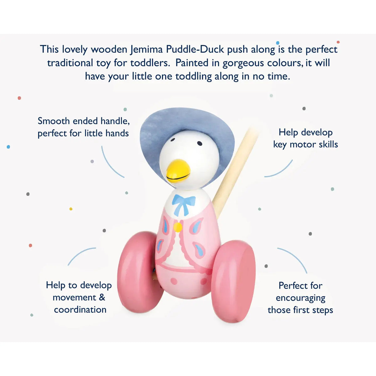 *Pre-Order* Orange Tree Toys Jemima Puddle-Duck™ Push Along
