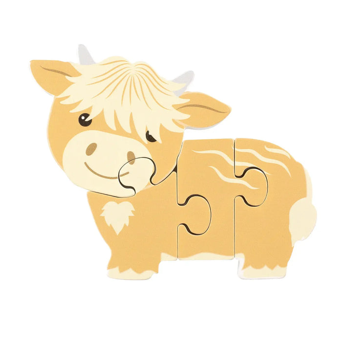 *Pre-Order* Orange Tree Toys Highland Cow Wooden Puzzle