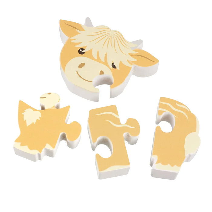 *Pre-Order* Orange Tree Toys Highland Cow Wooden Puzzle