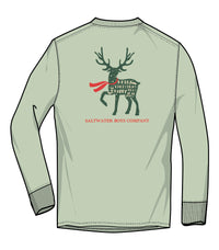 Saltwater Boys Company Christmas Deer Long Sleeve T-Shirt - Mint