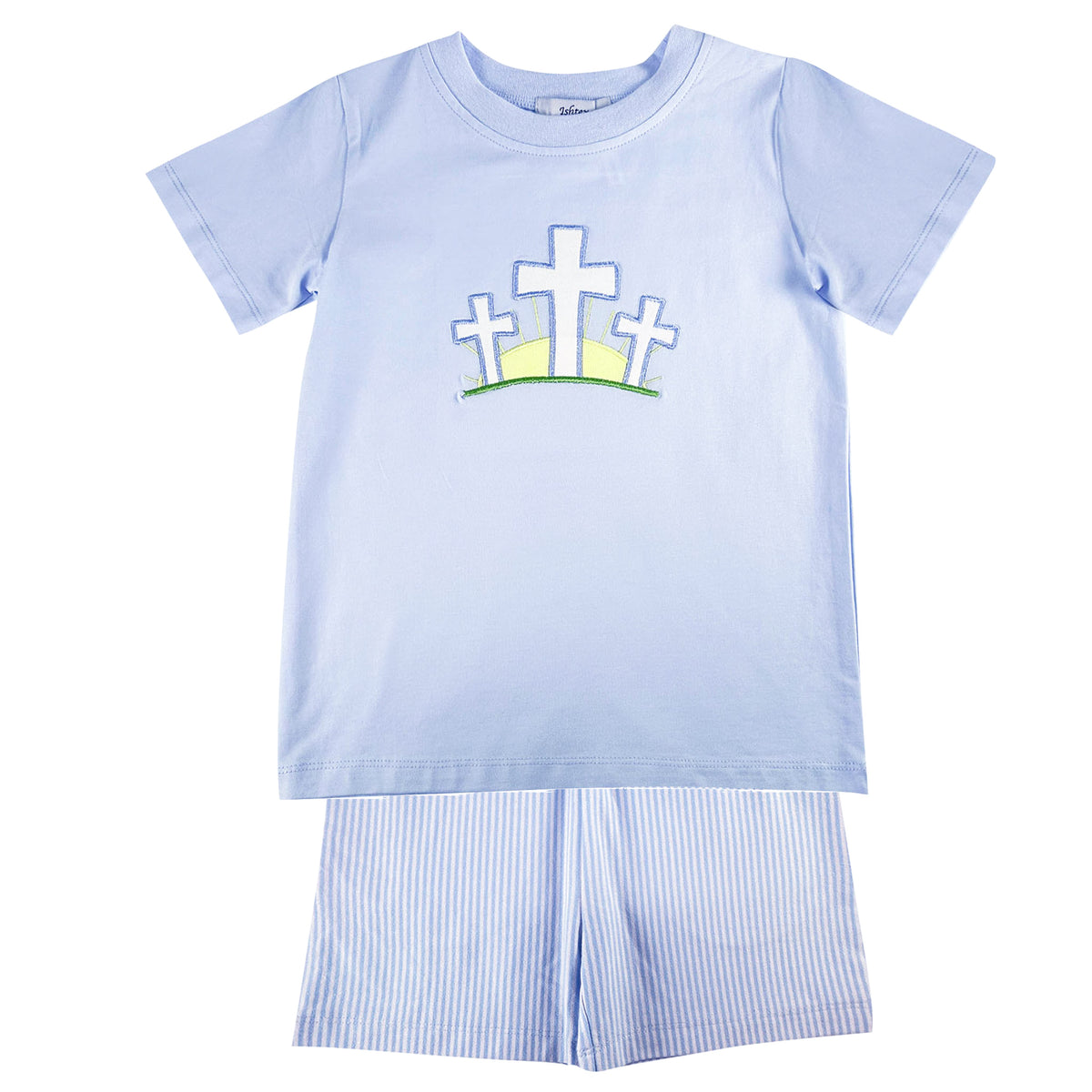 *Pre-Order* Ishtex Crosses Short Set - Blue