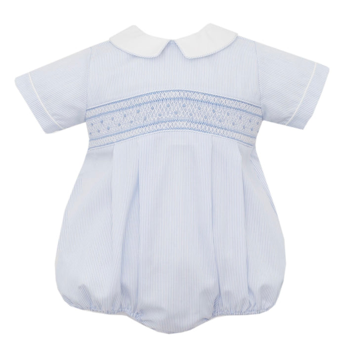 *Pre-Order* Petit Bebe Smocked Bubble - Blue