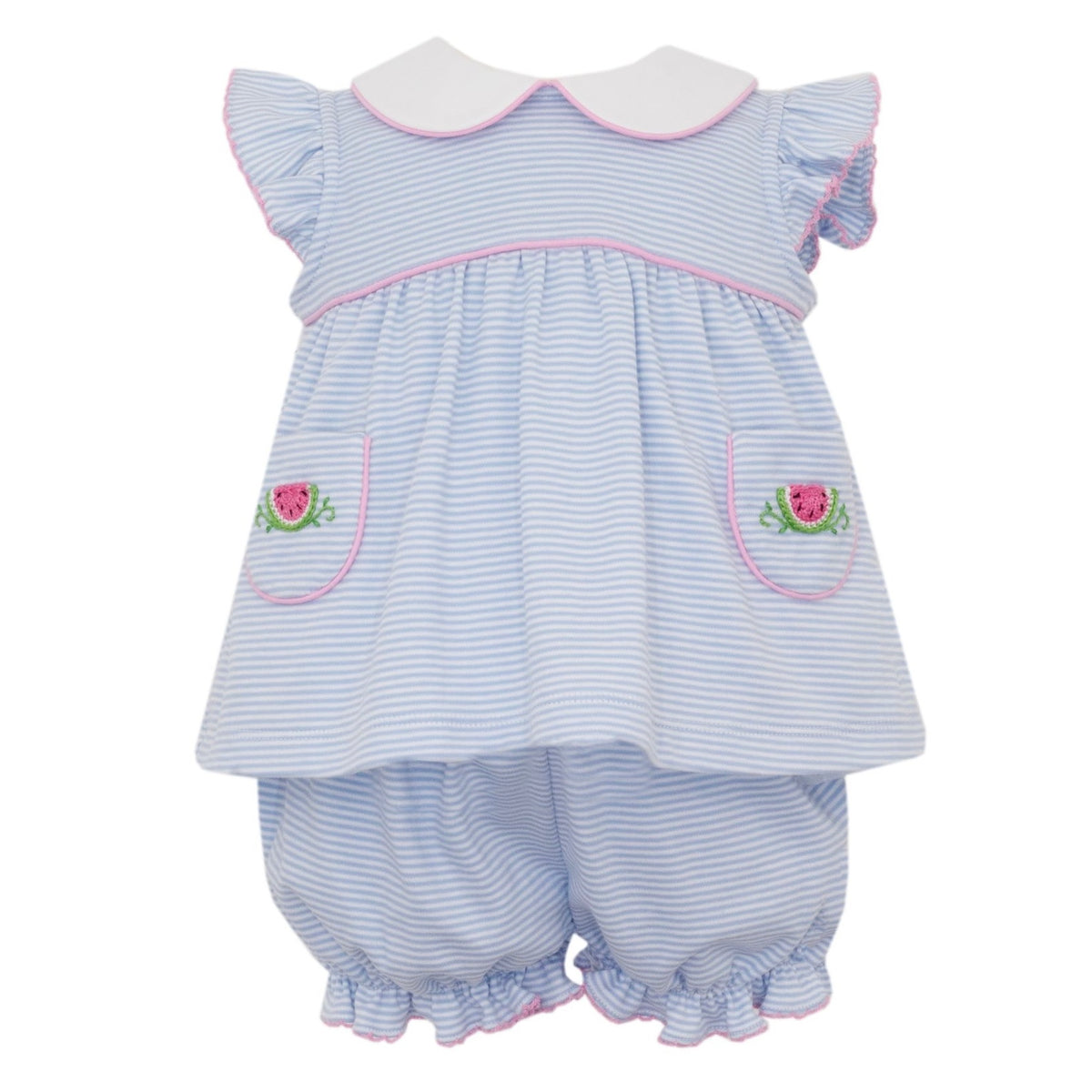 *Pre-Order* Petit Bebe Watermelon Bloomer Set - Blue