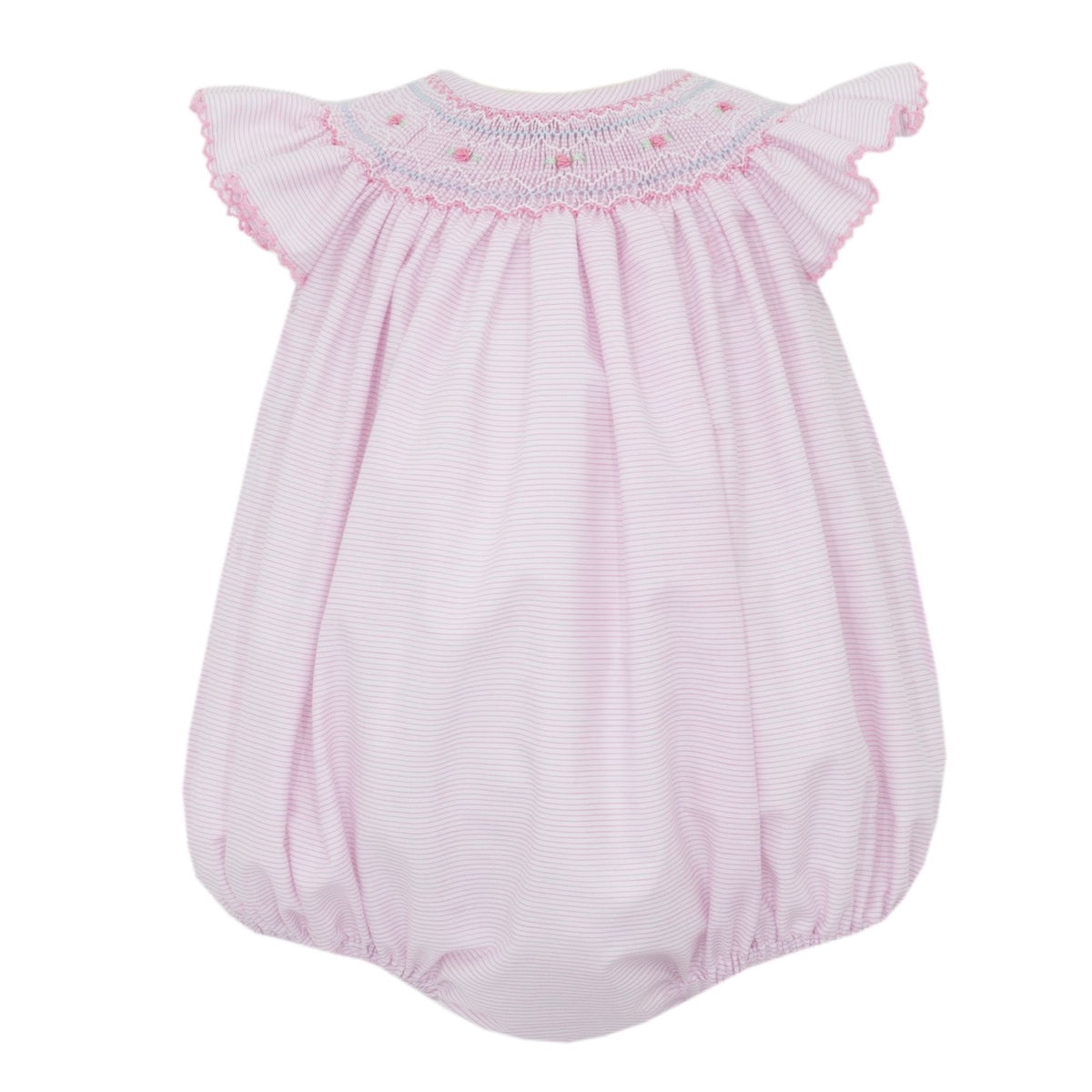 *Pre-Order* Petit Bebe Smocked Bubble - Pink