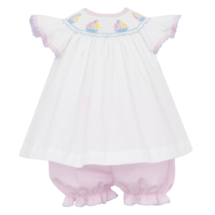 *Pre-Order* Petit Bebe Sailboats Bloomer Set - Pink