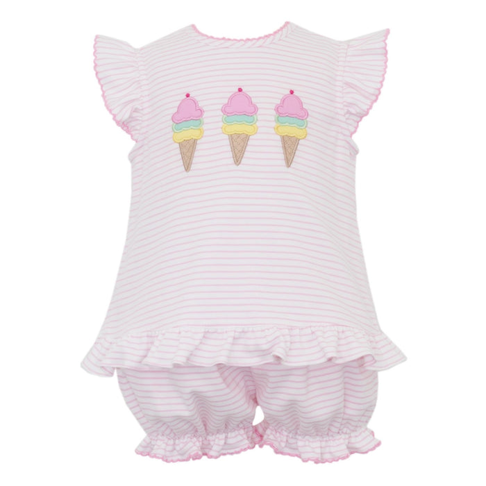 Claire & Charlie Ice Cream Bloomer Set - Pink