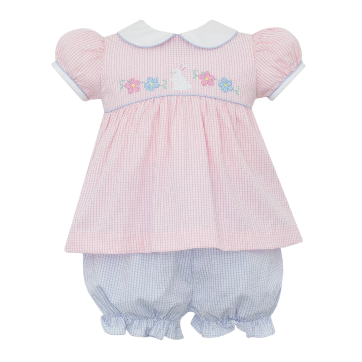 *Pre-Order* Claire & Charlie Bunny Bloomer Set - Pink/Blue