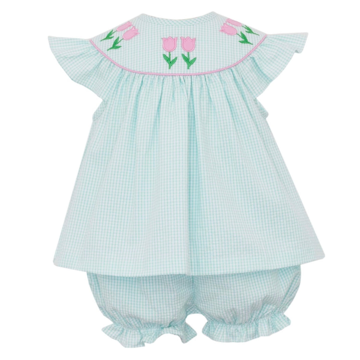 Claire & Charlie Tulips Bloomer Set - Aqua