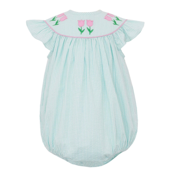 Claire & Charlie Tulips Bubble - Aqua