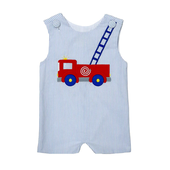 *Pre-Order* Zuccini Kids Firetruck Shortall - Blue