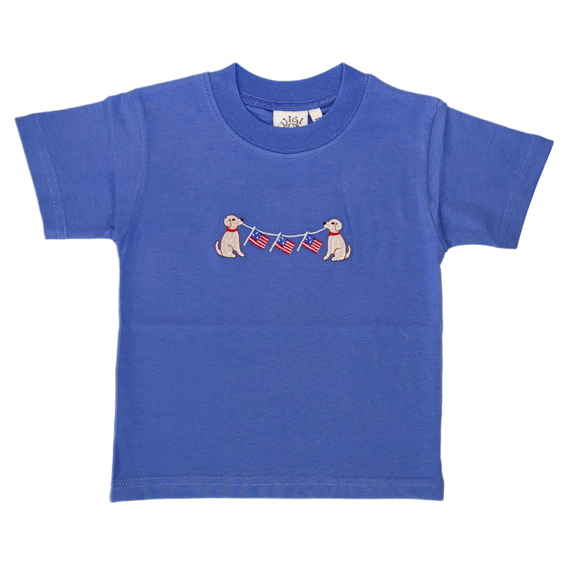 Luigi Kids Puppies w/ Flags T-Shirt - Chambray