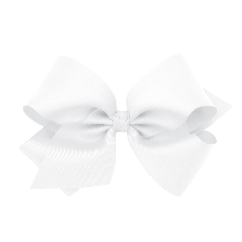 Wee Ones Classic Grosgrain Bow - White