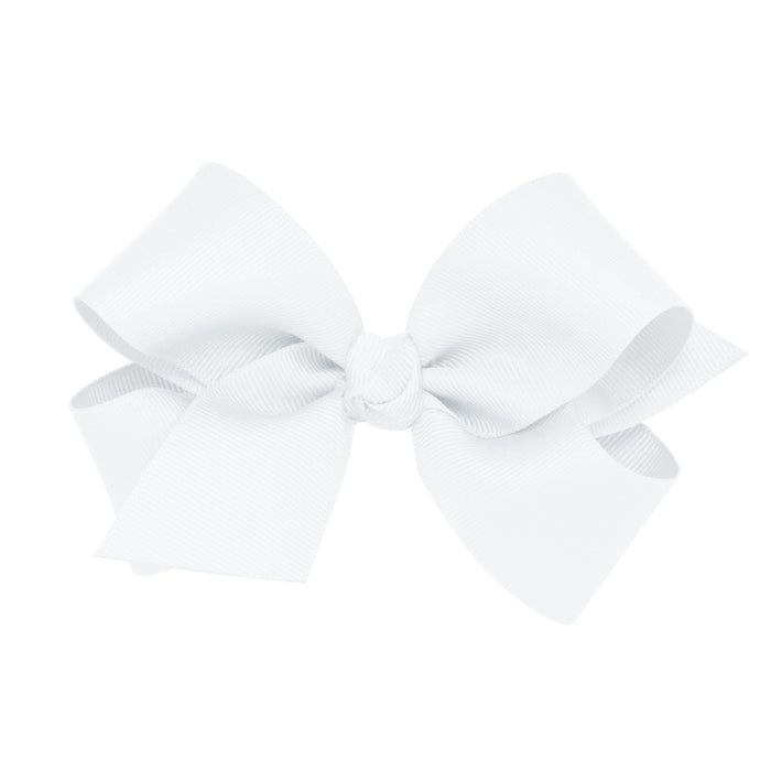 Wee Ones Classic Grosgrain Bow - White