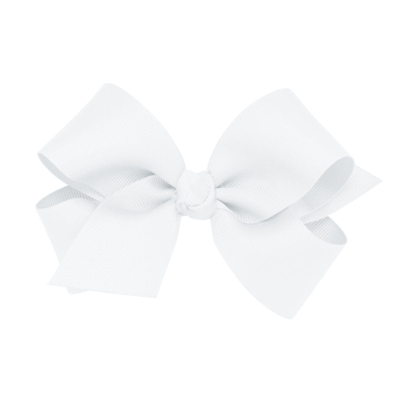 Wee Ones Classic Grosgrain Bow - White