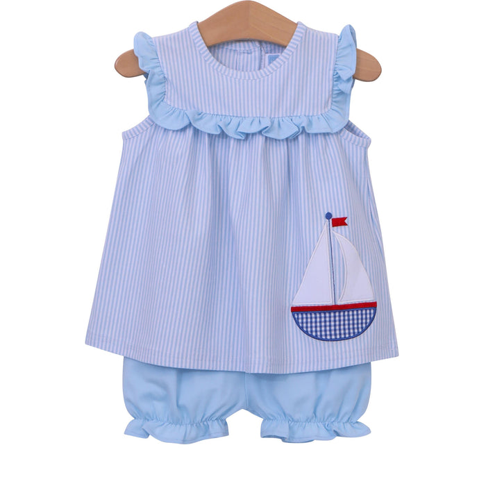 Trotter Street Kids Sailboat Bloomer Set