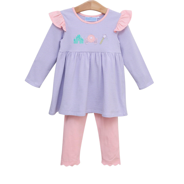 Trotter Street Kids Princess Pant Set - Lavender