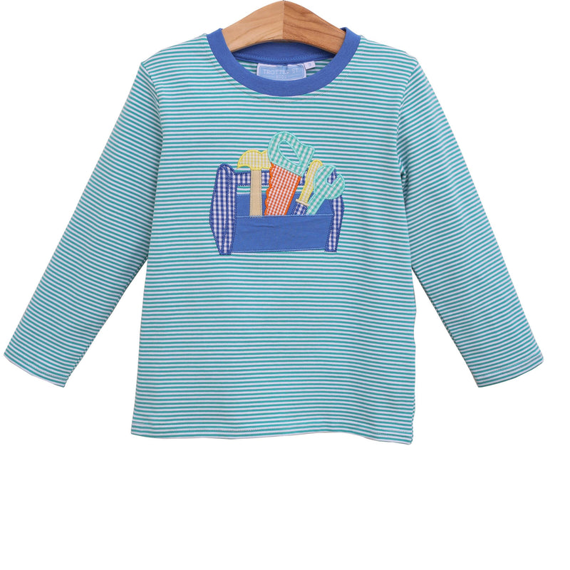 Trotter Street Kids Toolbox T-Shirt - Mint/Blue