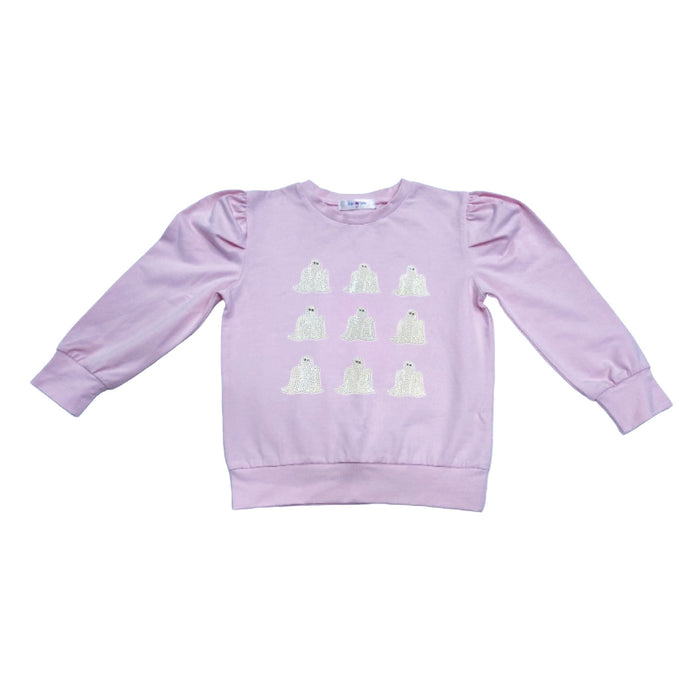 LB Kids Ghosts Sequin Shirt - Lavender