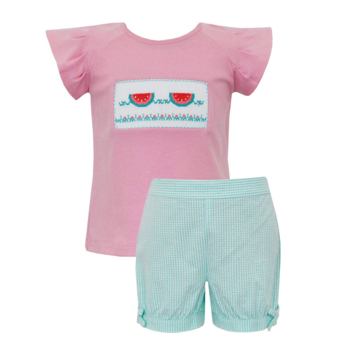 Anavini Watermelon Short Set - Pink/Aqua