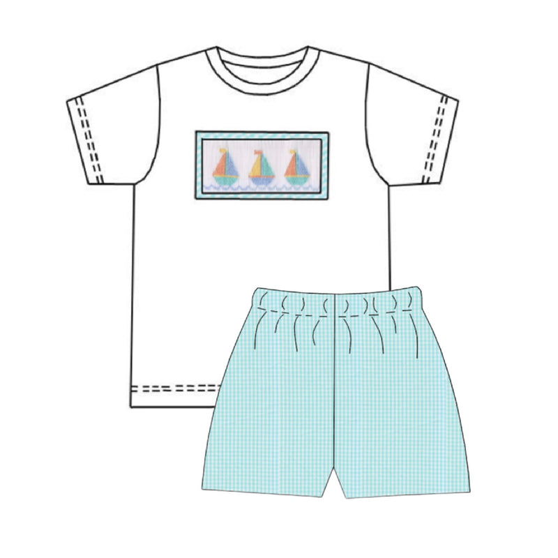 Anavini Sailboat Short Set - Aqua