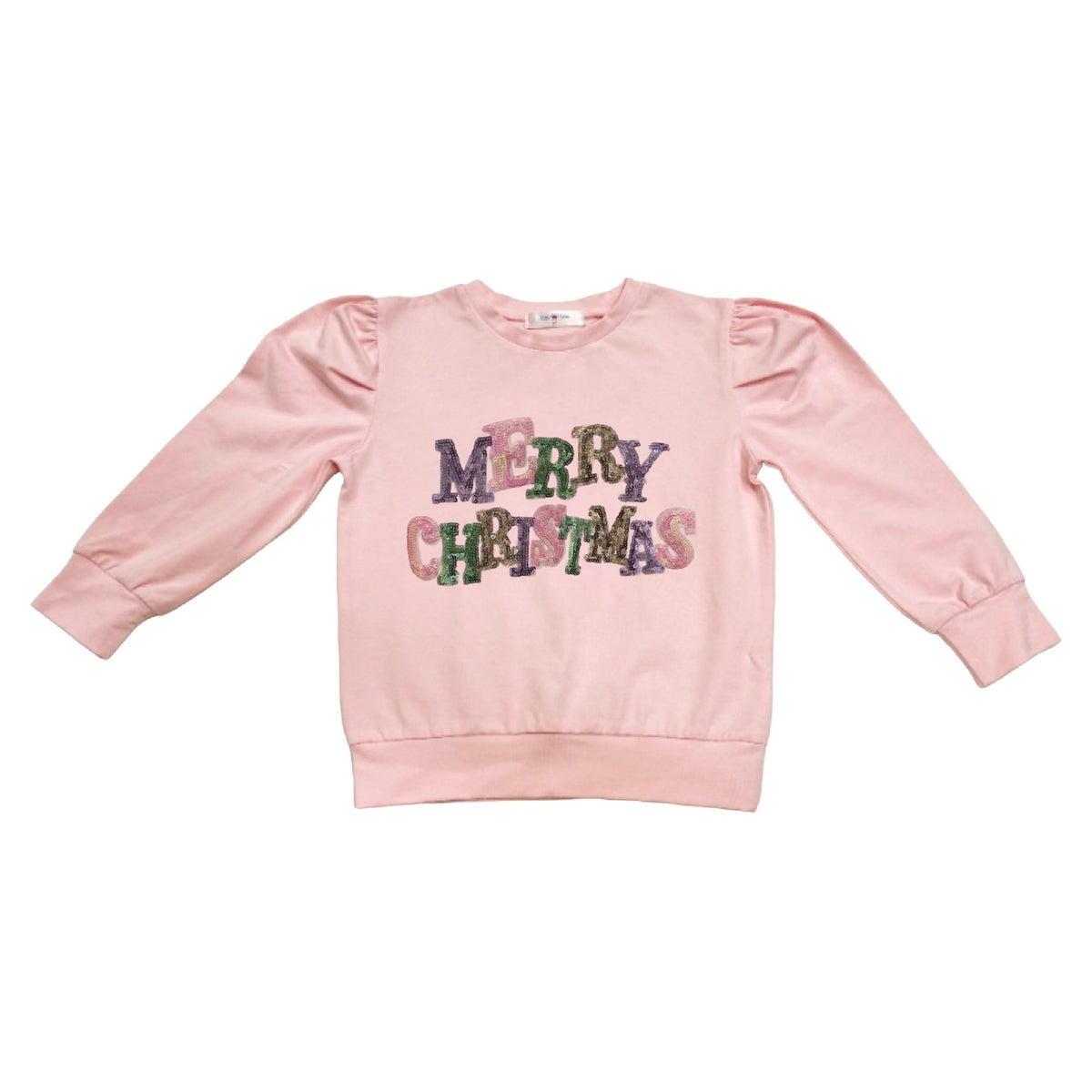 *Pre-Sale* LB Kids Merry Christmas Sequin Shirt - Pink