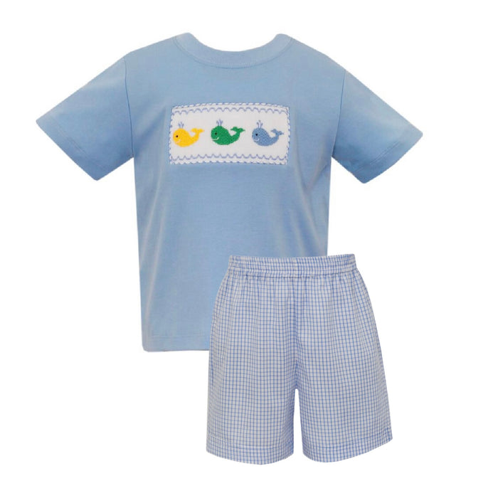 Anavini Whales Short Set - Blue