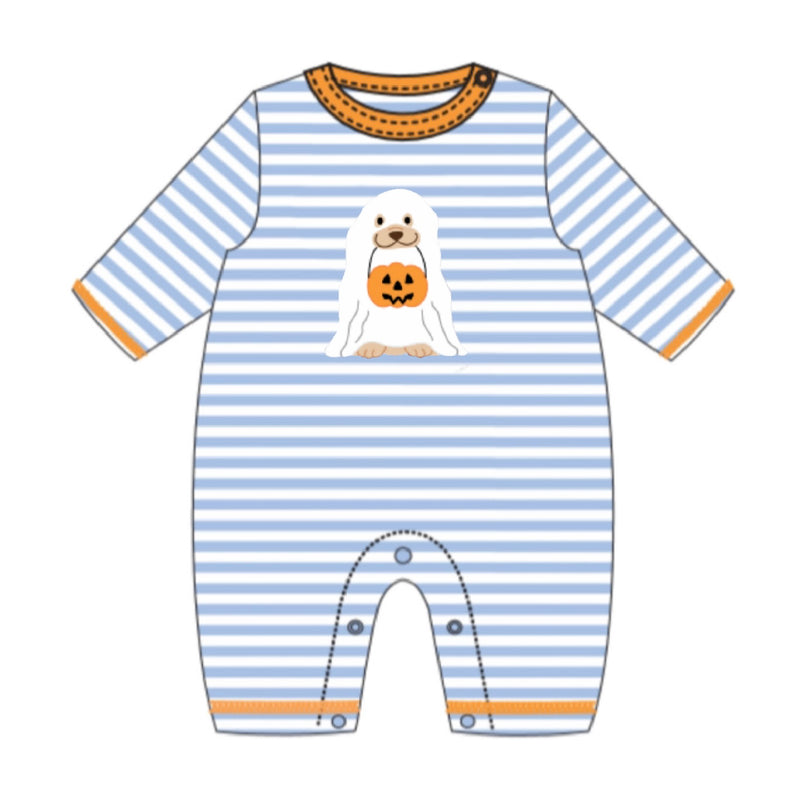 Luigi Kids Trick-Or-Treating Dog Romper - Sky Blue