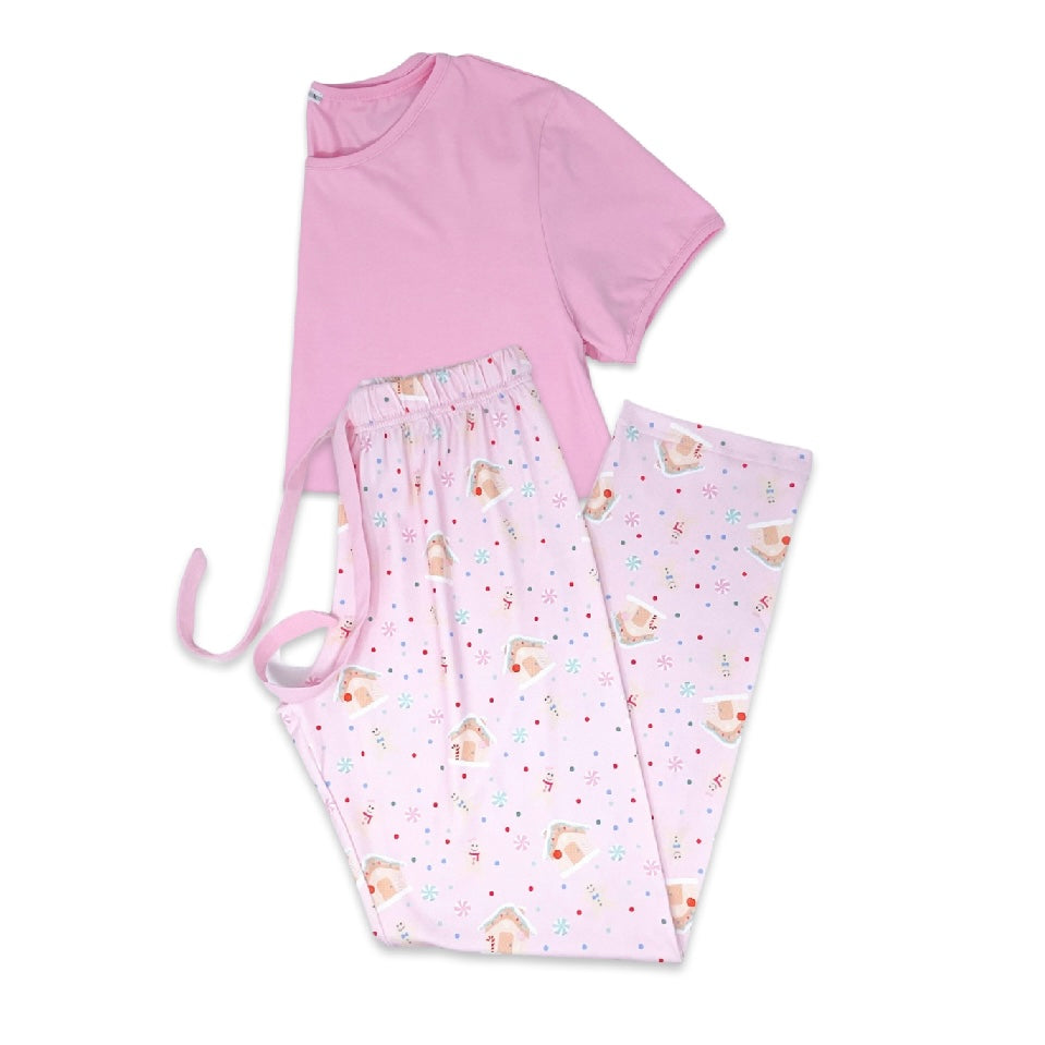 Lullaby Set Womens Gingerbread Pajama Pant Set - Pink