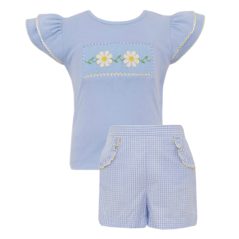 *Pre-Order* Anavini Daisies Short Set - Blue