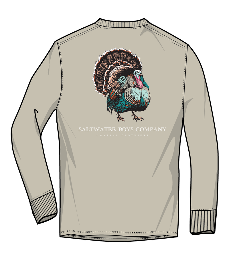 Saltwater Boys Company Turkey Long Sleeve T-Shirt - Khaki