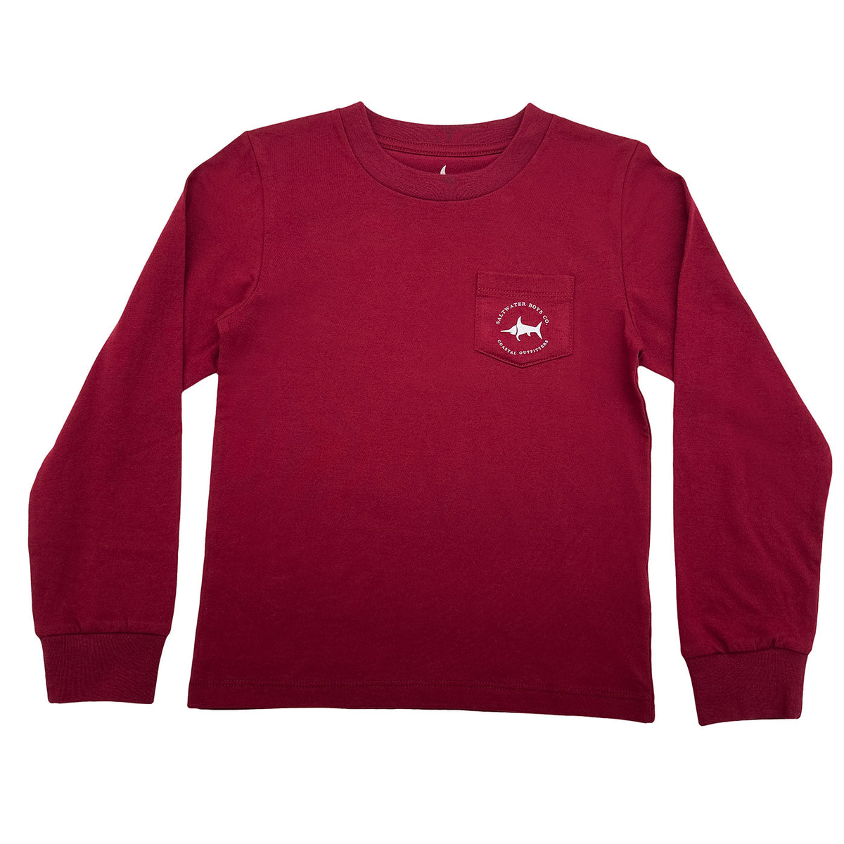 Saltwater Boys Company Deer Long Sleeve T-Shirt - Maroon