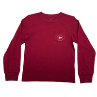 Saltwater Boys Company Deer Long Sleeve T-Shirt - Maroon