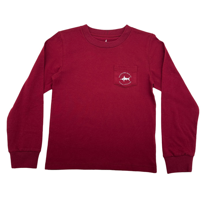 Saltwater Boys Company Dog Long Sleeve T-Shirt - Maroon