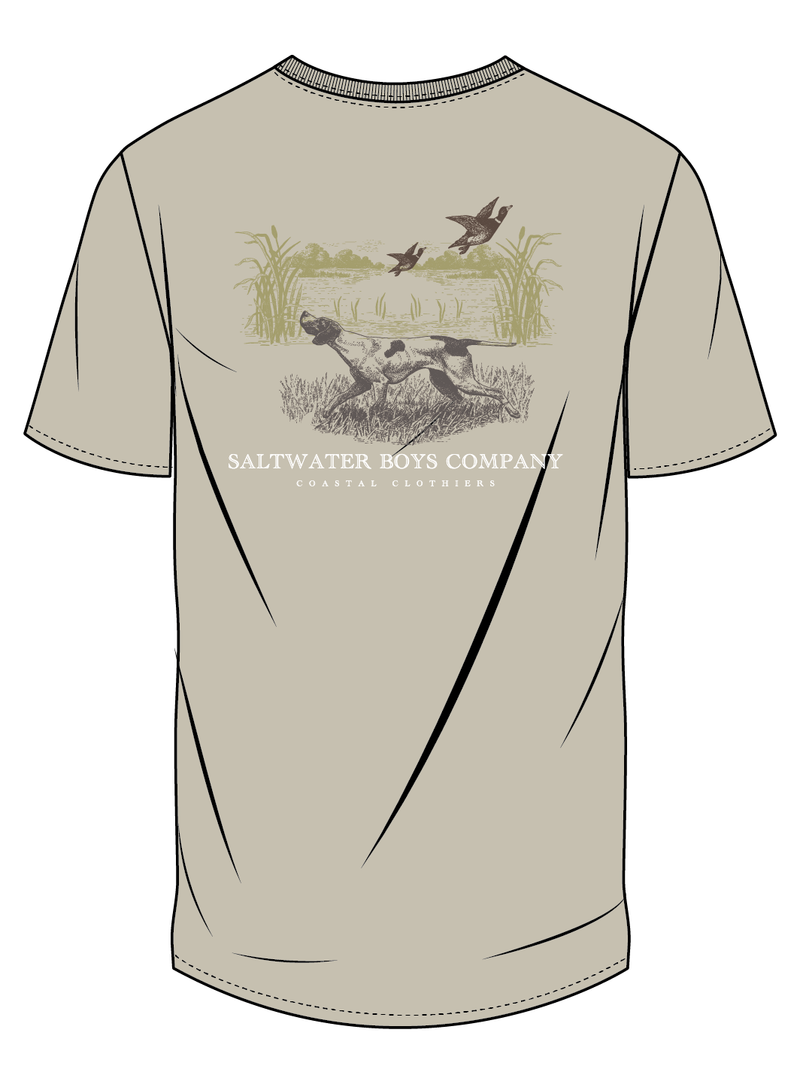 Saltwater Boys Company Hunting Dog T-Shirt - Khaki